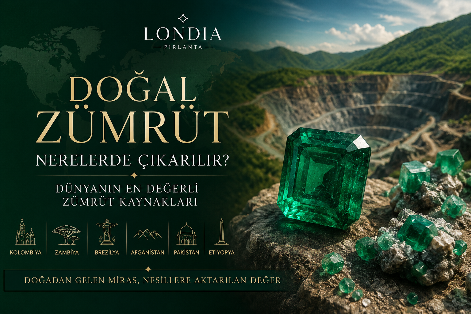 Doğal Zümrüt Nerelerde Çıkarılır? En Değerli Kaynaklar | LONDIA