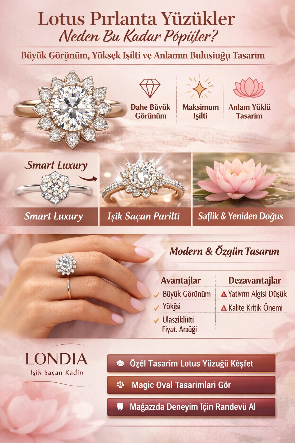 Lotus Pırlanta Yüzük Neden Popüler? | LONDIA Doğal Pırlanta