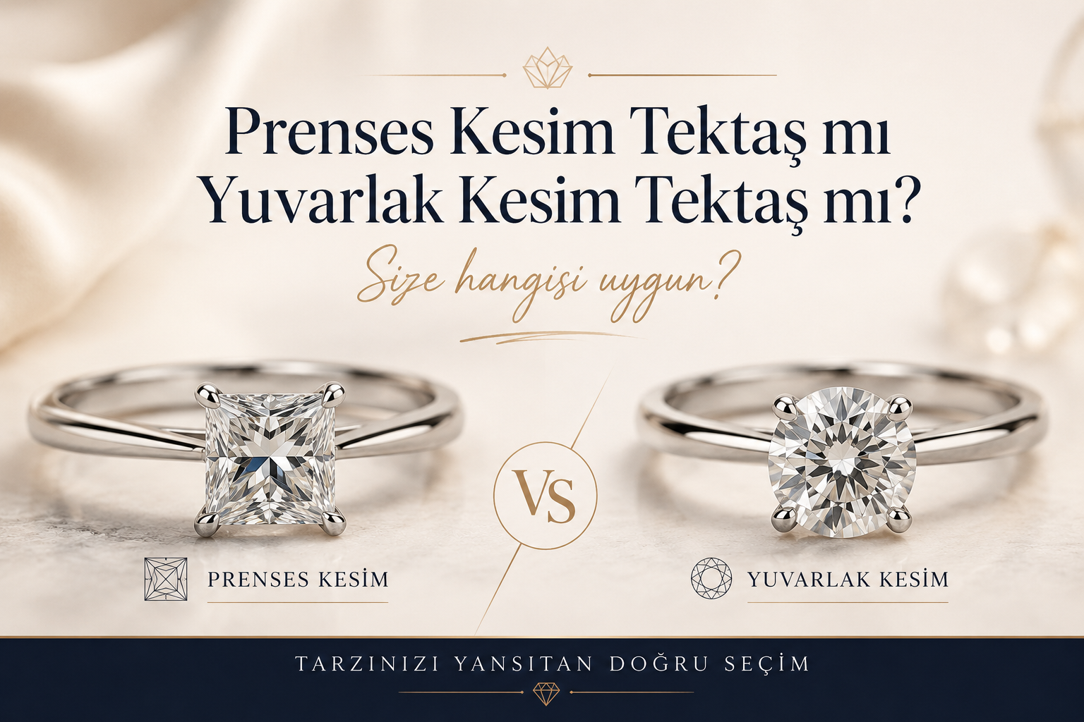 Prenses Kesim Tektaş mı Yuvarlak Kesim Tektaş mı? Hangisi Daha Uygun?