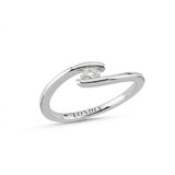 0.10 Ct. Doğal Pırlanta Oval Kesim Tasarım Yüzük, 14 Ayar Altın
