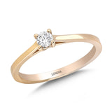 0.15 Karat Doğal Pırlanta Tektaş Klasik Tasarım Yüzük | LONDIA