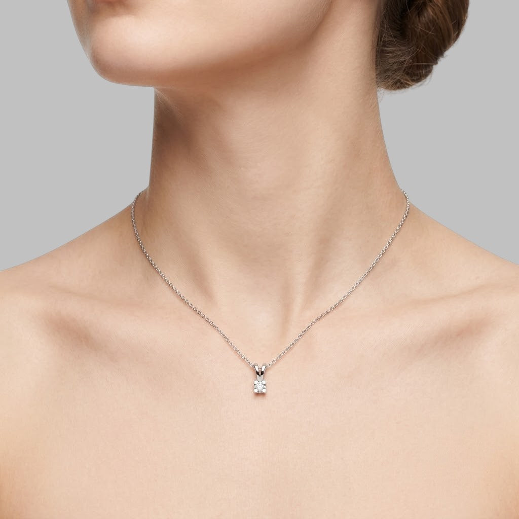 0.15 Kt. Doğal Pırlanta F Rengi Valentine Model Tektaş Set