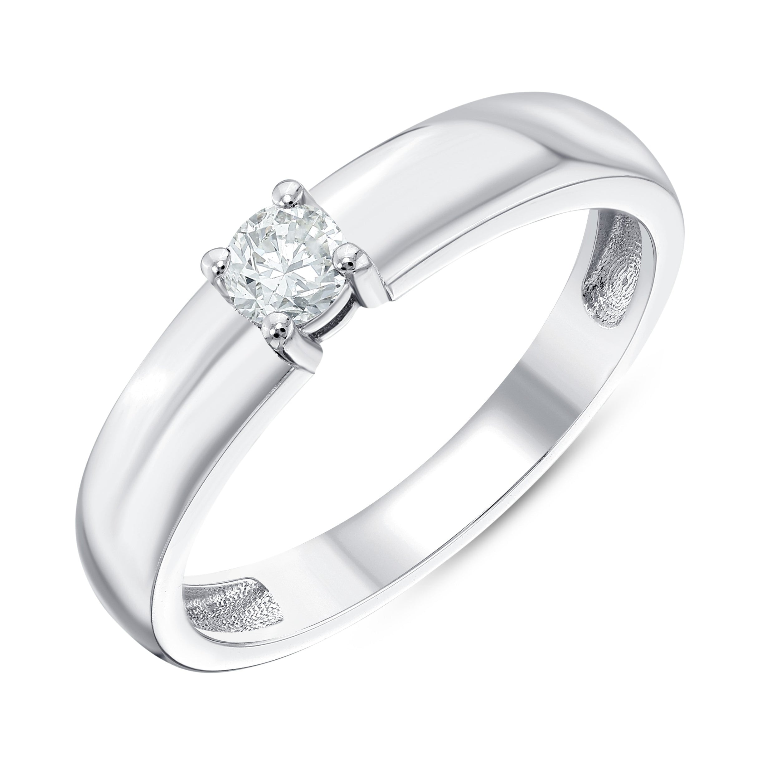 0.20 Ct. Doğal Pırlanta Tektaş Cesur Tasarım Yüzük, 14 Ayar Altın