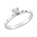 0.20 Karat F Rengi Doğal Pırlanta Valentine Model Tektaş Yüzük