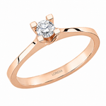 0.20 Karat F Rengi Doğal Pırlanta Valentine Model Tektaş Yüzük