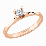 0.20 Karat F Rengi Doğal Pırlanta Valentine Model Tektaş Yüzük