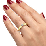 0.25 Ct. Doğal Pırlanta Tektaş Cesur (Bold) Tasarım Yüzük, 14 Ayar Altın