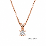 0.25 Karat Doğal Pırlanta Valentine Model Tektaş Kolye