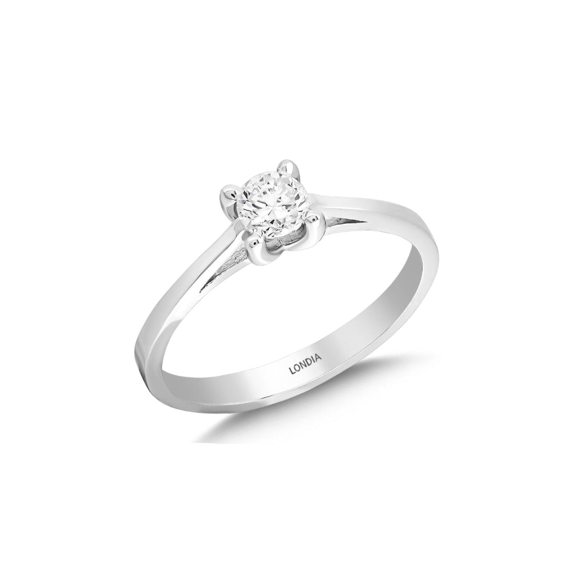 0.30 Ct. Doğal Pırlanta Tektaş ‘Klasik’ Yüzük, 14 Ayar Altın