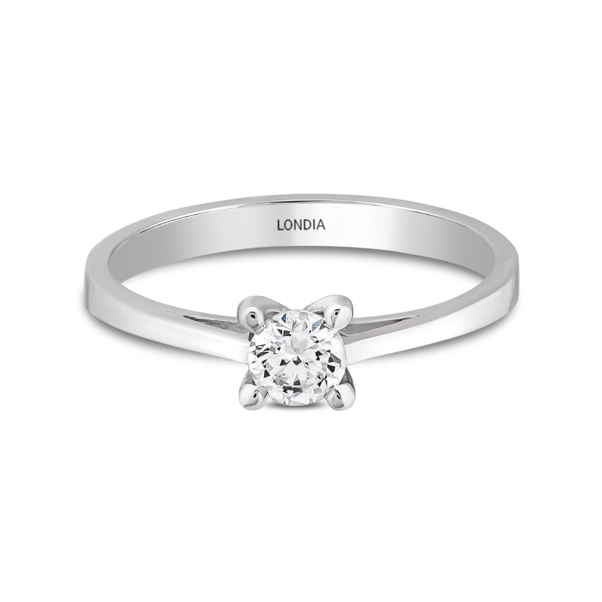 0.30 Ct. Doğal Pırlanta Tektaş ‘Klasik’ Yüzük, 14 Ayar Altın