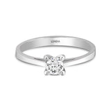 0.30 Ct. Doğal Pırlanta Tektaş ‘Klasik’ Yüzük, 14 Ayar Altın