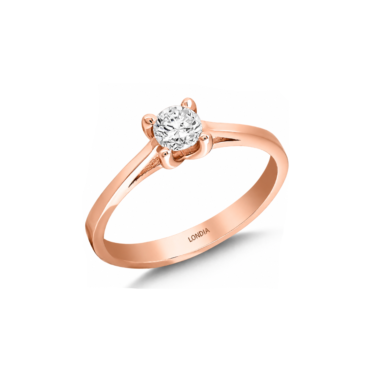0.30 Ct. Doğal Pırlanta Tektaş ‘Klasik’ Yüzük, 14 Ayar Altın