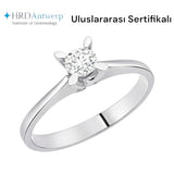 0.30 Ct. Kelebek Tasarım Tektaş Yüzük, 14 Ayar Altın