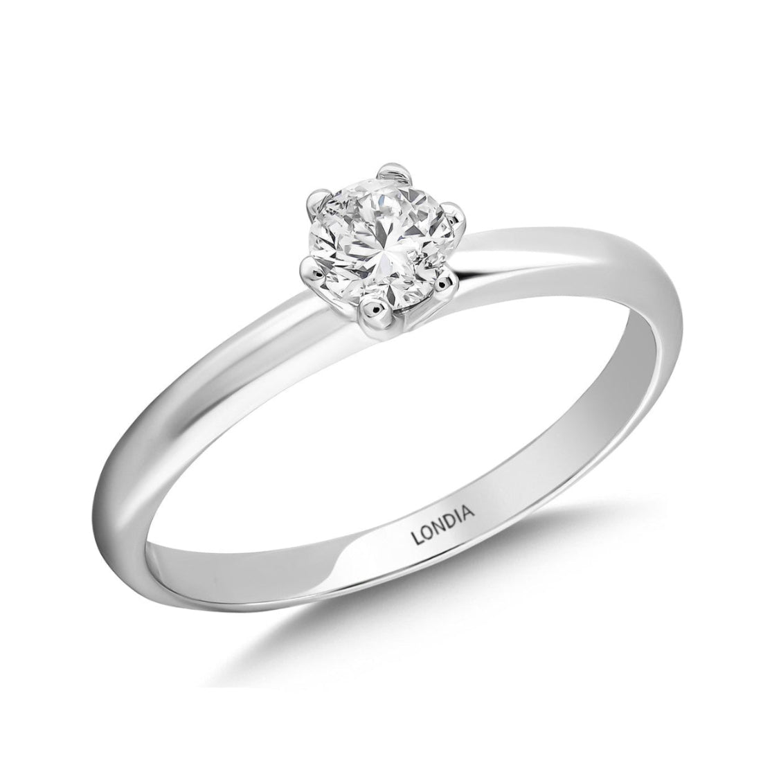 0.30 Ct. Doğal Pırlanta Tektaş ‘Modern’ Yüzük, 14 Ayar Altın