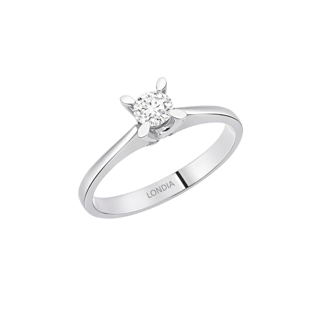 0.30 Ct. Kelebek Tasarım Tektaş Yüzük, 14 Ayar Altın