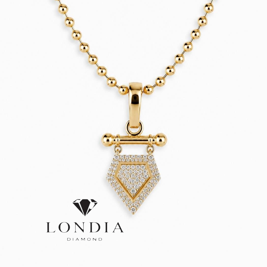 0.30 Karat Doğal Pırlanta Charm Kolye