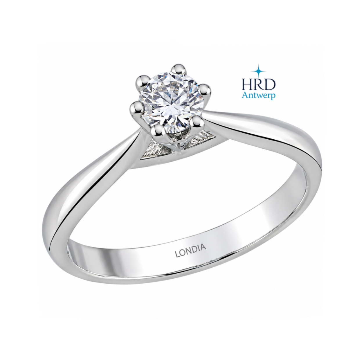 0.30 Karat F Rengi HRD Sertifikalı Amore Model Tektaş Yüzük 