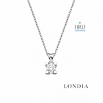 0.30 Karat F Rengi HRD Sertifikalı Valentine Model Tektaş Kolye