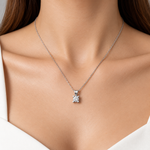 0.30 Karat F Rengi HRD Sertifikalı Valentine Model Tektaş Kolye