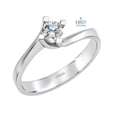 0.30 Karat F Rengi HRD Sertifikalı Valentine Model Tektaş Yüzük