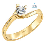 0.30 Karat F Rengi HRD Sertifikalı Valentine Model Tektaş Yüzük