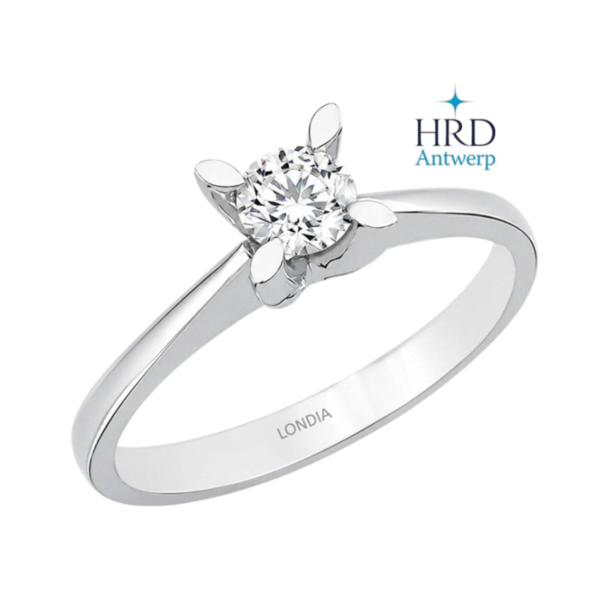0.30 Karat F Rengi HRD Uluslararası Sertifikalı Kelebek Model Tektaş