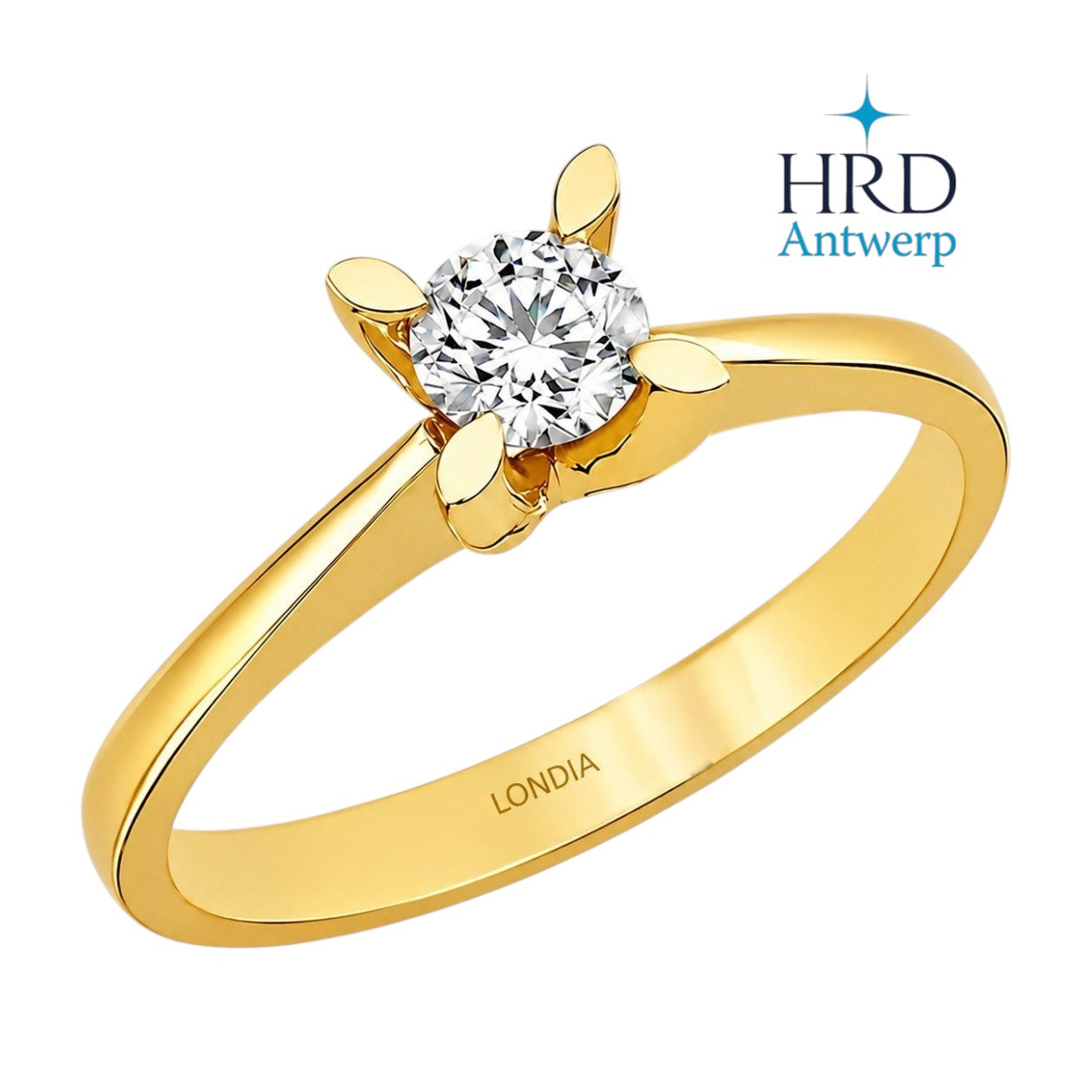 0.30 Karat F Rengi HRD Uluslararası Sertifikalı Kelebek Model Tektaş