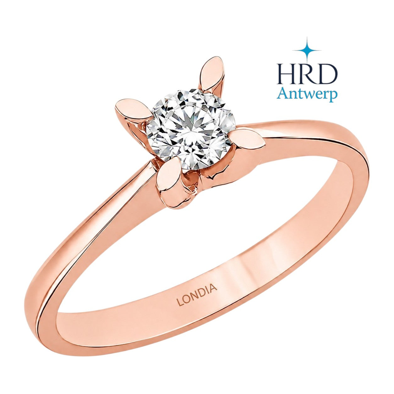 0.30 Karat F Rengi HRD Uluslararası Sertifikalı Kelebek Model Tektaş