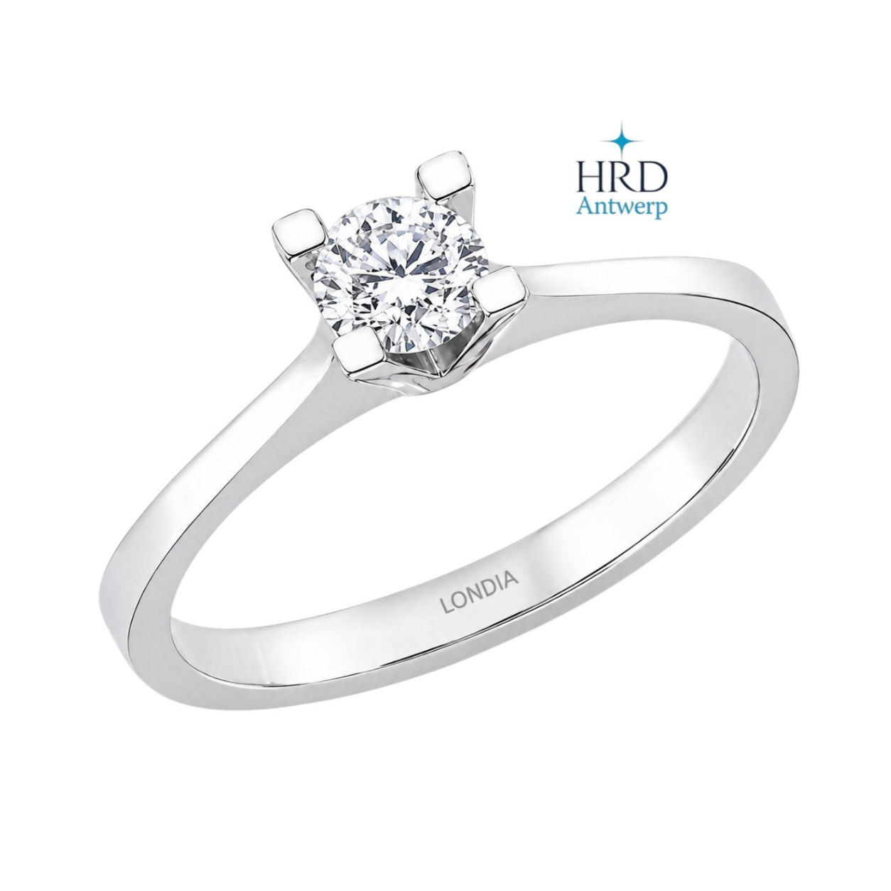 0.30 Karat F Rengi HRD Uluslararası Sertifikalı Valentine Model Tektaş 