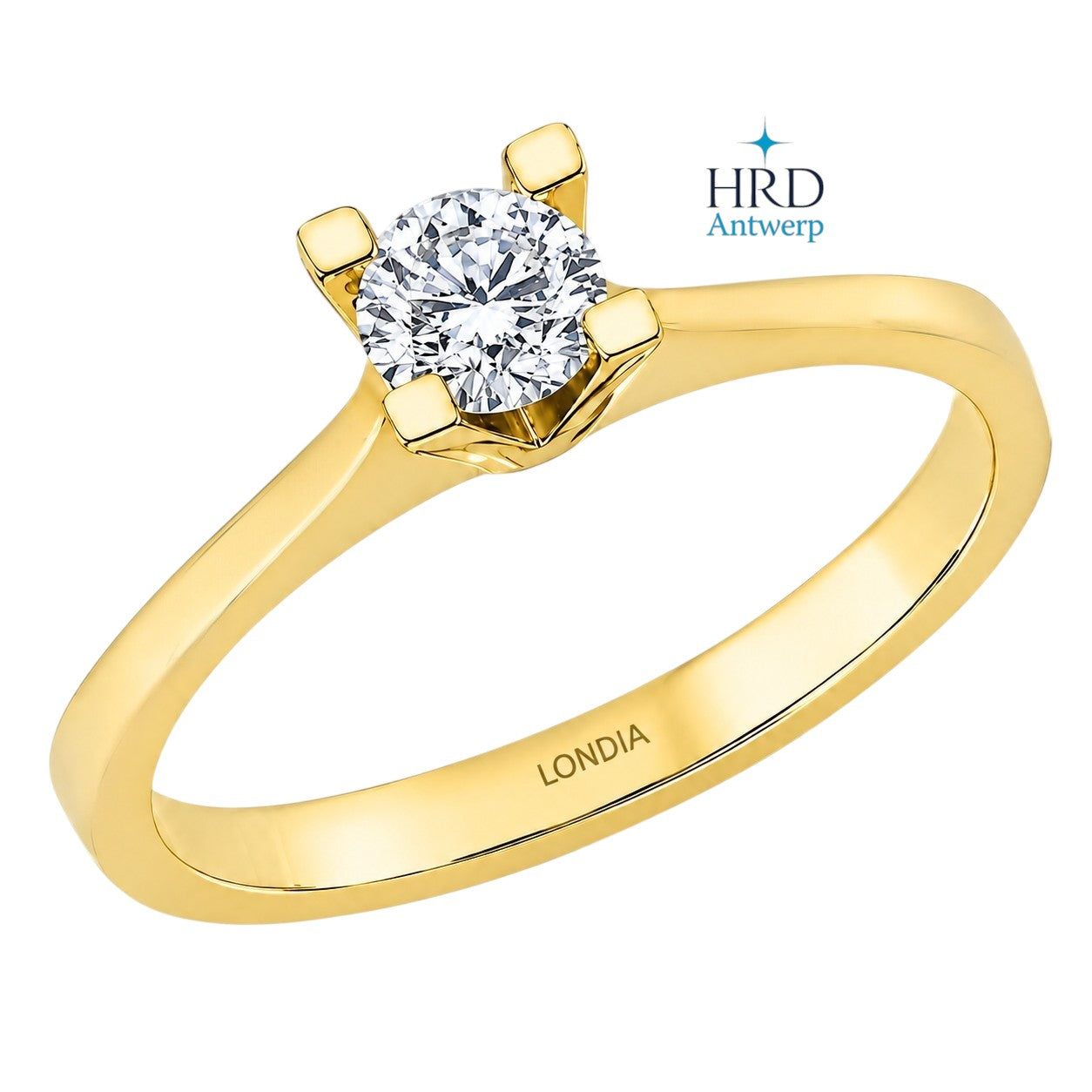 0.30 Karat F Rengi HRD Uluslararası Sertifikalı Valentine Model Tektaş 