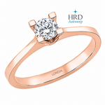 0.30 Karat F Rengi HRD Uluslararası Sertifikalı Valentine Model Tektaş 