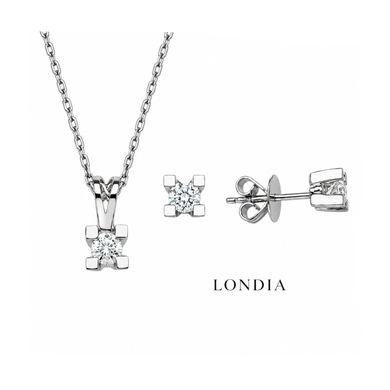 0.30 Kt. Doğal Pırlanta F Rengi Valentine Model Tektaş Set