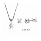 0.30 Kt. Doğal Pırlanta F Rengi Valentine Model Tektaş Set