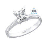 0.35 Karat F Rengi HRD Uluslararası Sertifikalı Kelebek Model Tektaş