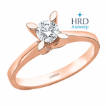 0.35 Karat F Rengi HRD Uluslararası Sertifikalı Kelebek Model Tektaş