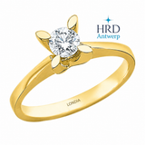 0.35 Karat F Rengi HRD Uluslararası Sertifikalı Kelebek Model Tektaş