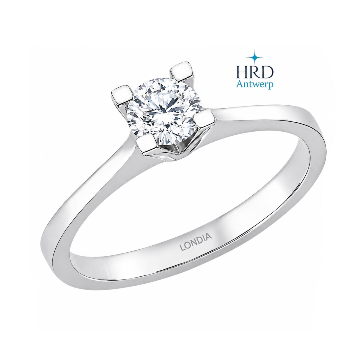 0.35 Karat F Rengi HRD Uluslararası Sertifikalı Valentine Model Tektaş