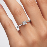 0.35 Karat F Rengi HRD Uluslararası Sertifikalı Valentine Model Tektaş