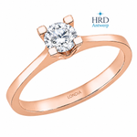 0.35 Karat F Rengi HRD Uluslararası Sertifikalı Valentine Model Tektaş