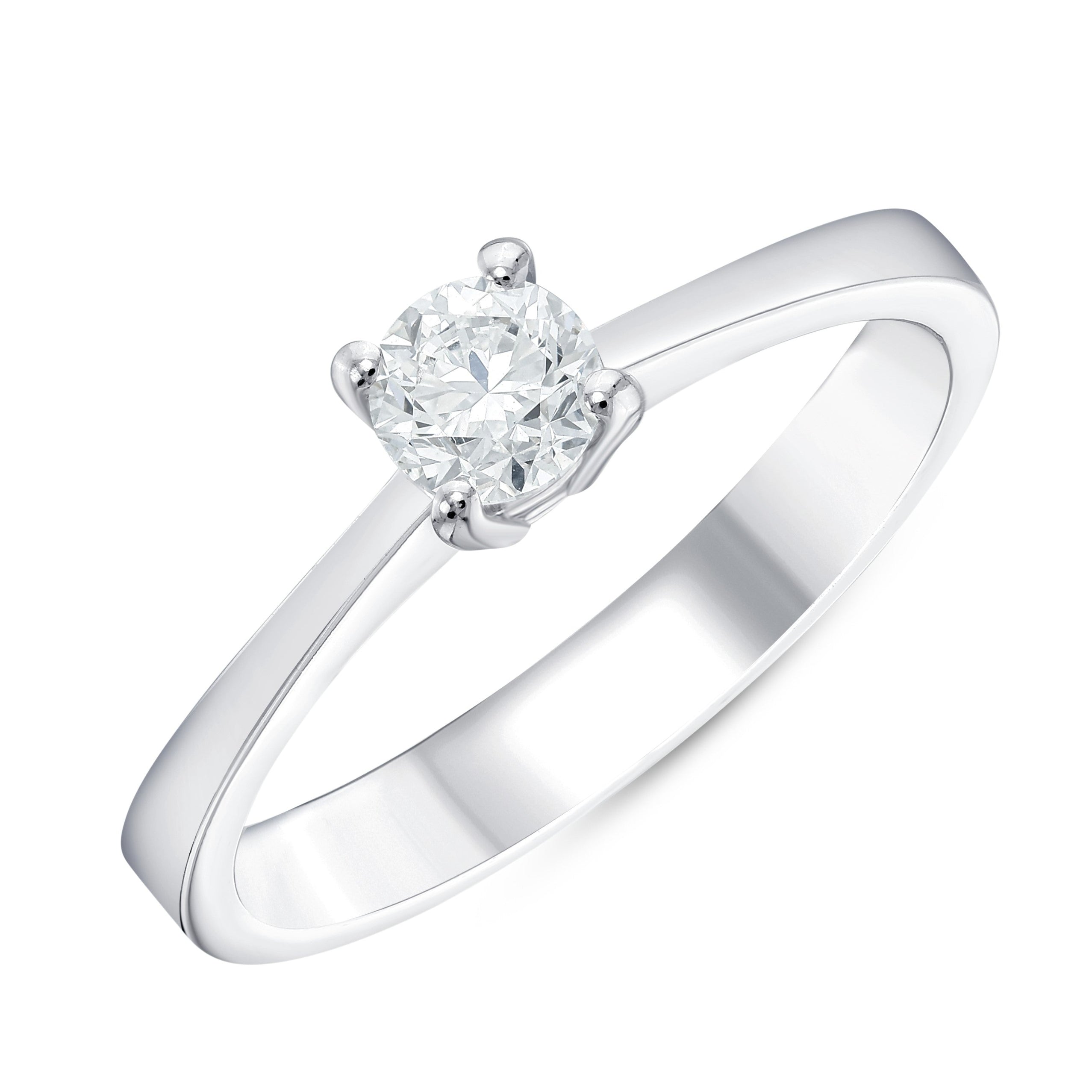 0.40 Ct. Doğal Pırlanta Tektaş ‘Klasik’ Tasarım Yüzük, 14 Ayar Altın