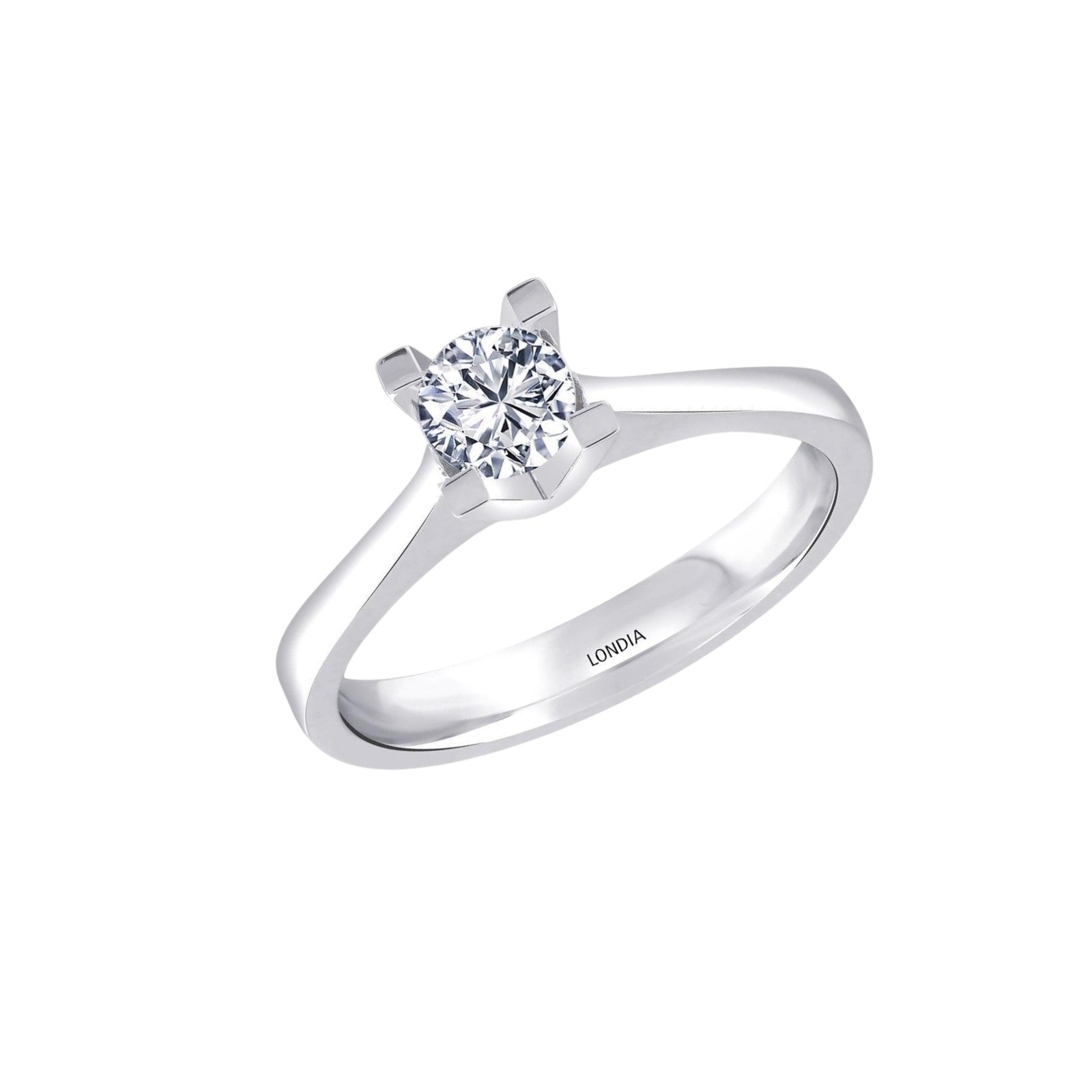 0.40 Ct. Valentine Tasarım Tektaş Yüzük, 14 Ayar Altın