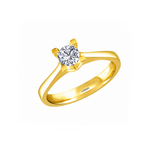0.40 Ct. Valentine Tasarım Tektaş Yüzük, 14 Ayar Altın