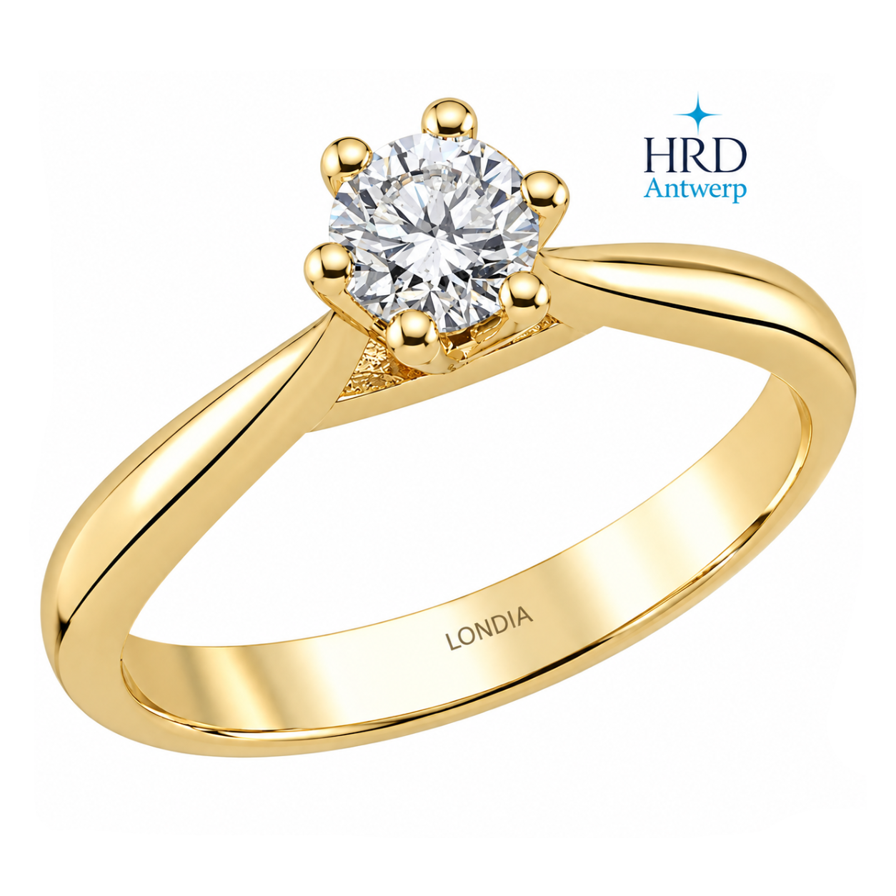 0.40 Karat F Rengi HRD Sertifikalı Amore Model Tektaş Yüzük