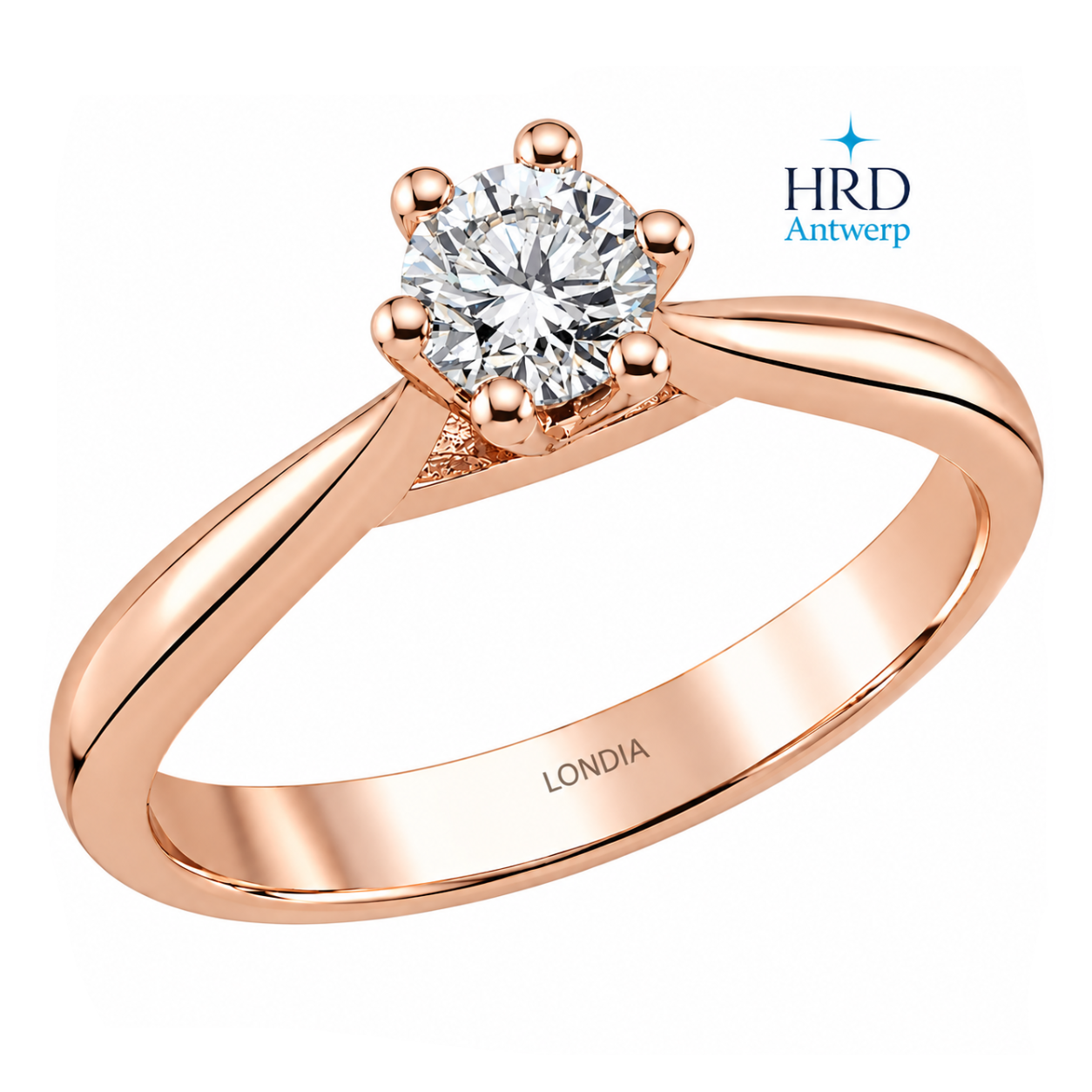 0.40 Karat F Rengi HRD Sertifikalı Amore Model Tektaş Yüzük