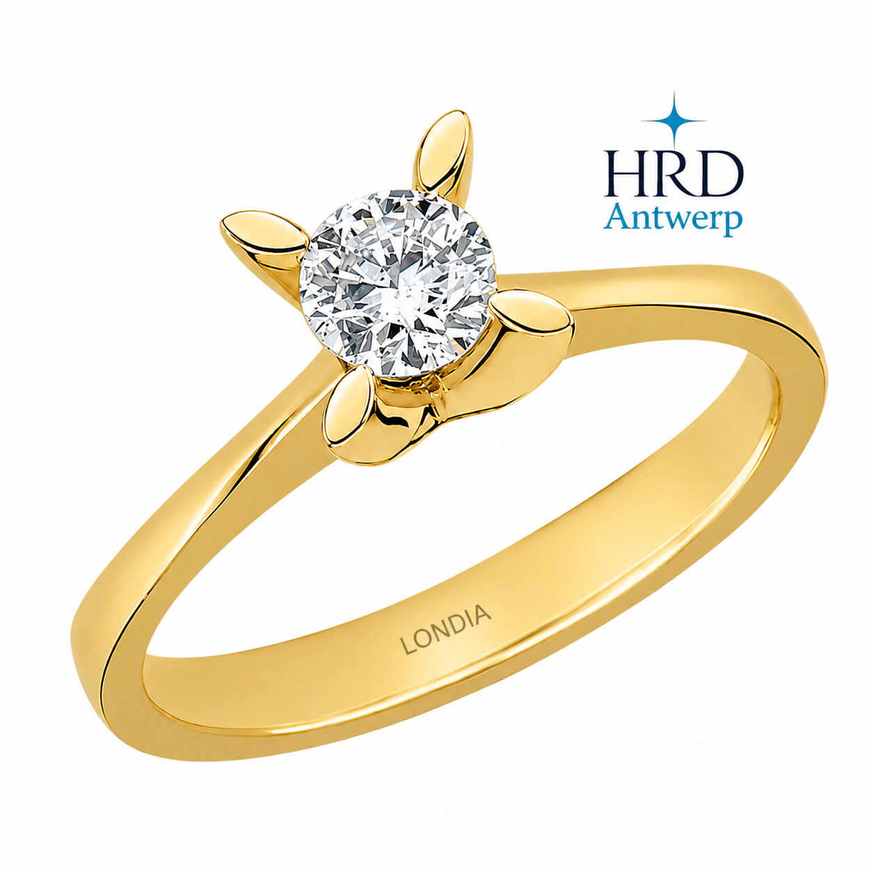 0.40 Karat F Rengi HRD Uluslararası Sertifikalı Kelebek Model Tektaş