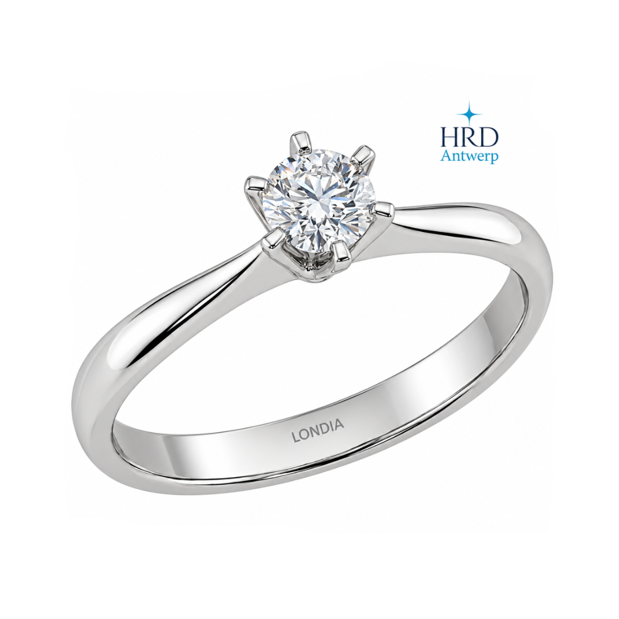 0.40 Kt. F Rengi HRD Sertifikalı Amore Model Tektaş Yüzük