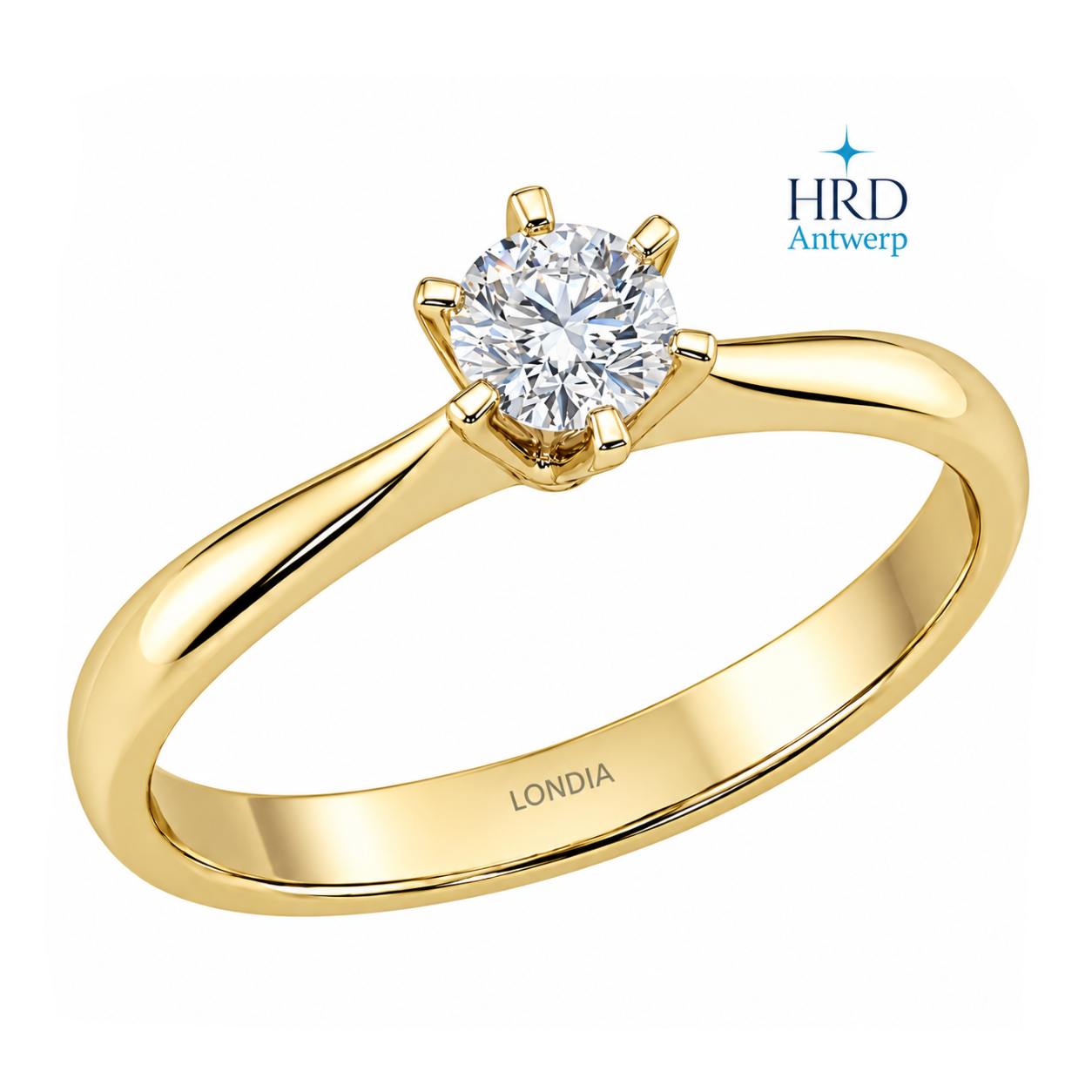 0.40 Kt. F Rengi HRD Sertifikalı Amore Model Tektaş Yüzük