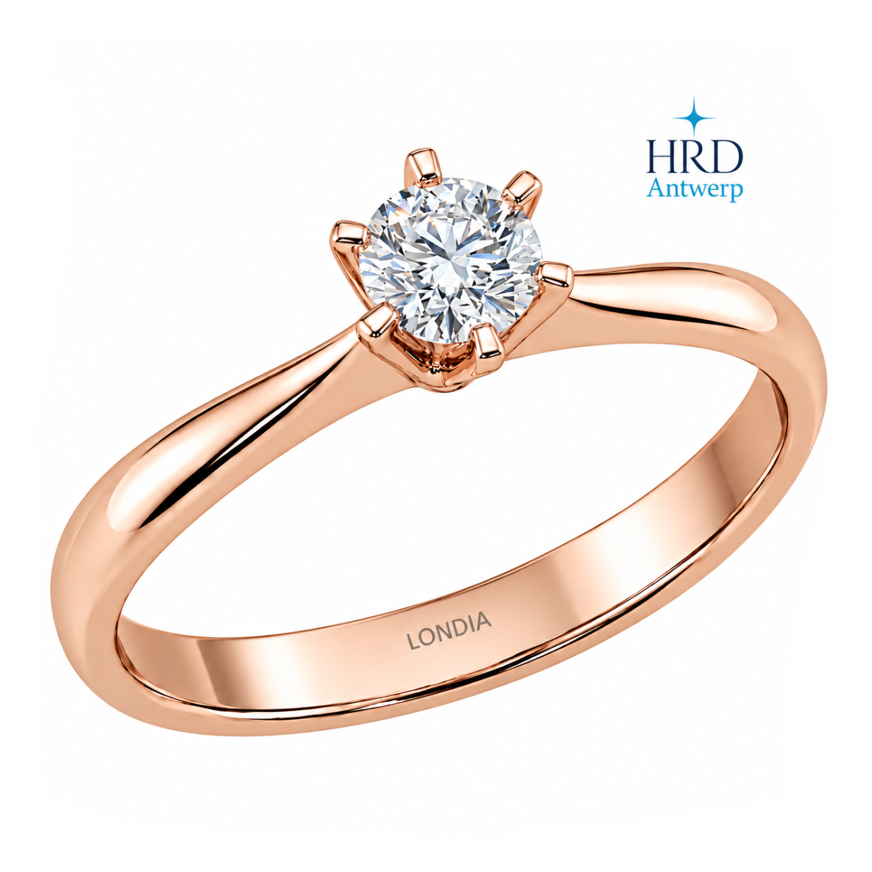 0.40 Kt. F Rengi HRD Sertifikalı Amore Model Tektaş Yüzük