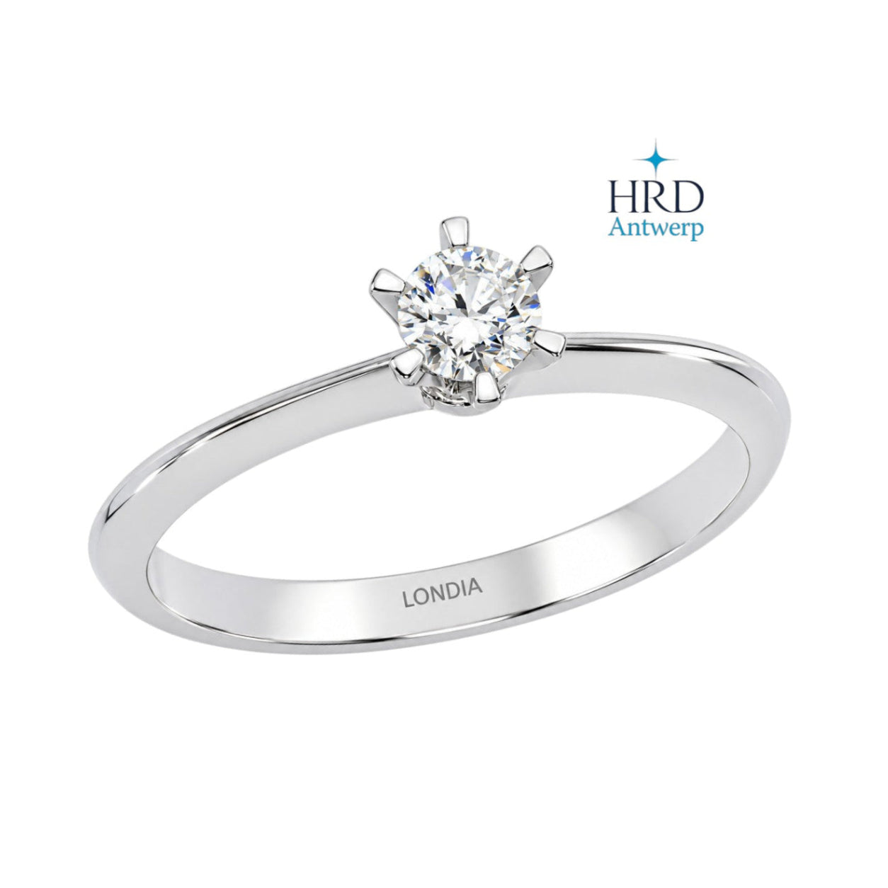 0.40 Kt. F Renk HRD Sertifikalı Amore Model Tektaş Yüzük