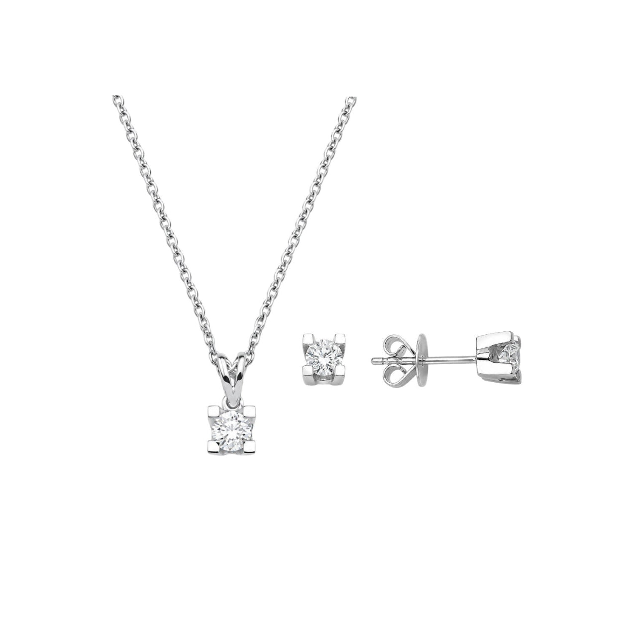0.45 Ct Londia Doğal Pırlanta Tasarım Tektaş Set 14K Altın